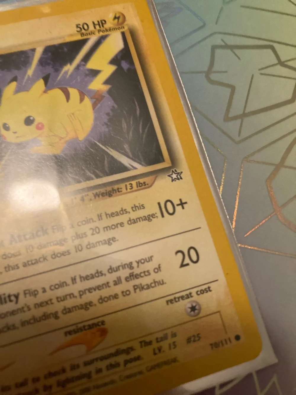 1995-2000 Pokemon Pikachu Bright Yellow Trading Card